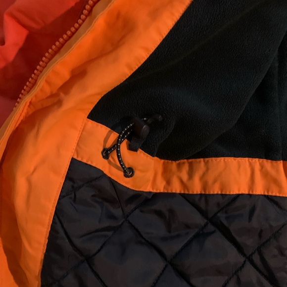 Lands’ End Kids Squall Parka L 10-12 Orange Waterproof Insulated Winter Coat - Picture 13 of 15